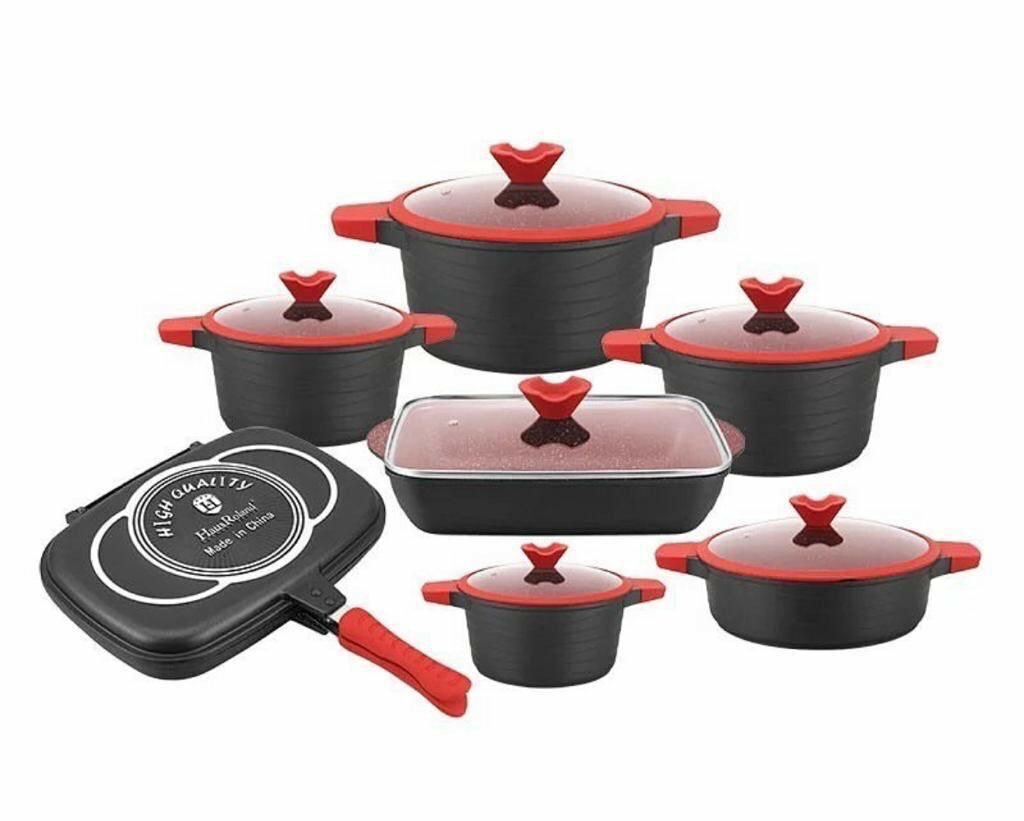 BMN 14pcs Granite Nonstick cookware set