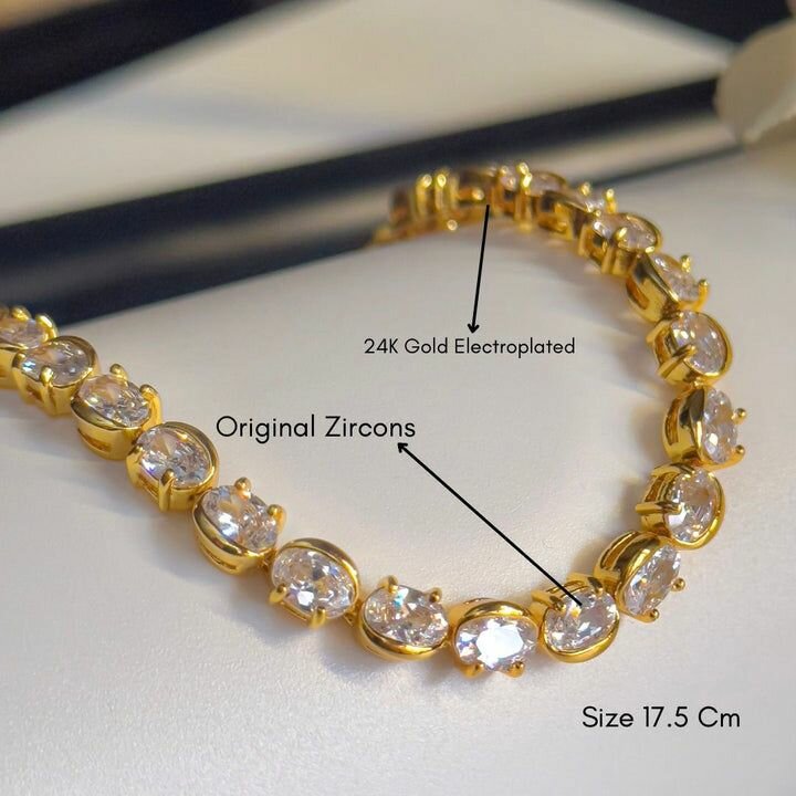 Gold plated  Zirconia  bracelet