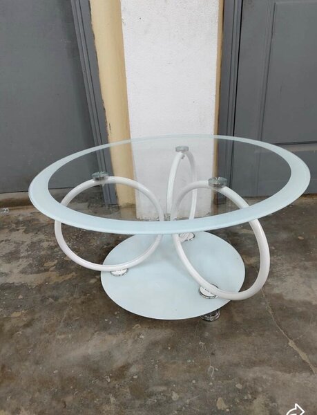 Table basse ronde en verre