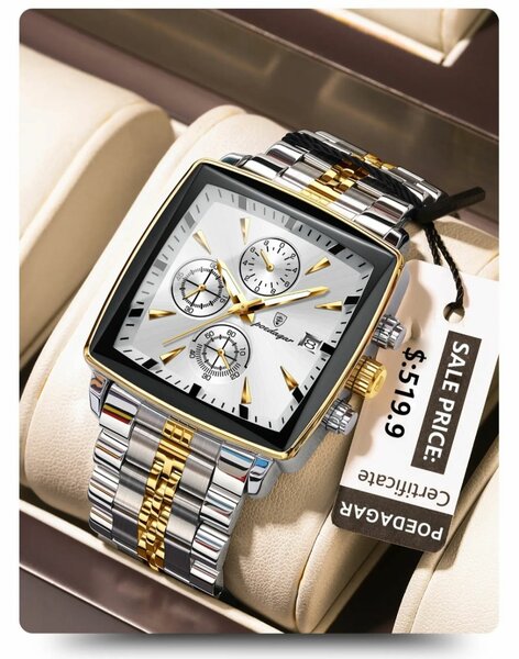 Montre homme carrée luxe