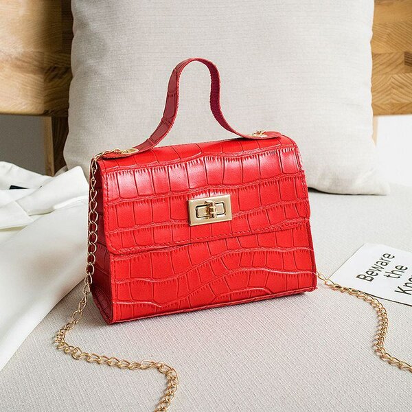 Sac tendance cuir croco élégant