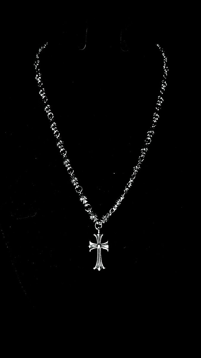 Collier pendentif croix argent