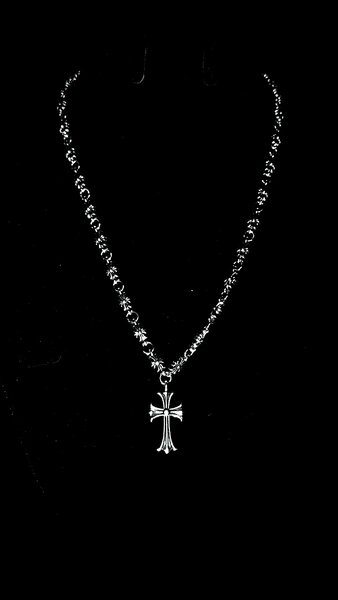 Collier pendentif croix argent