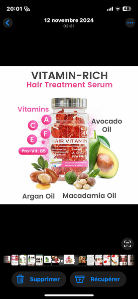 Vitamines Capillaires Nourrissantes