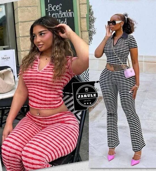 Ensemble rayé femme confort