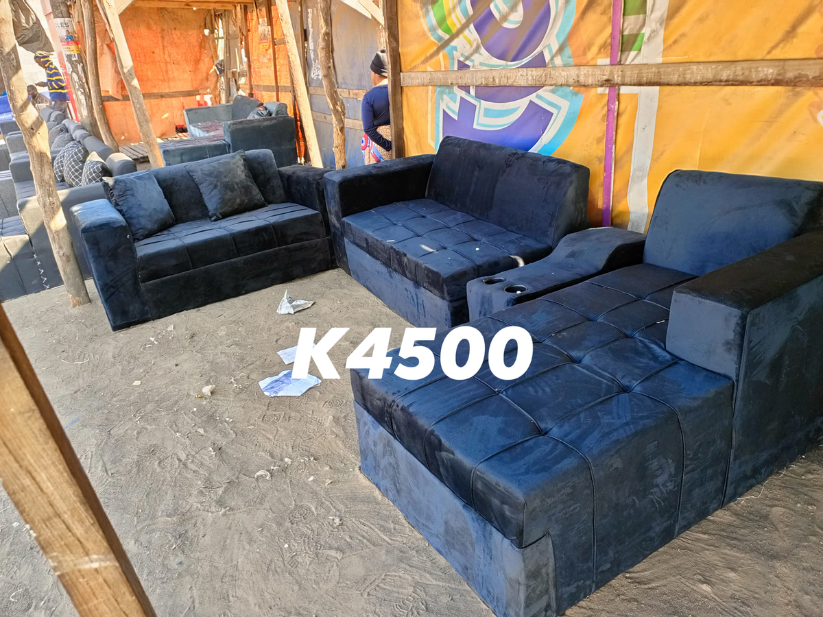 black sofa set