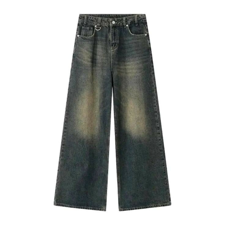 Brown baggy jeans trousers
