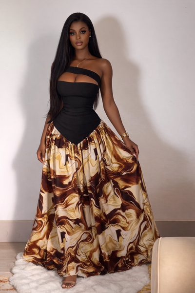 Robe élégante bustier glamour