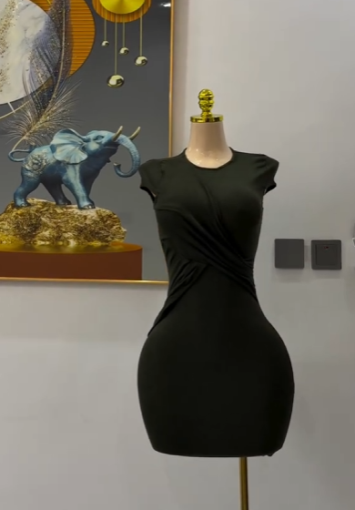 Short dress dark-green