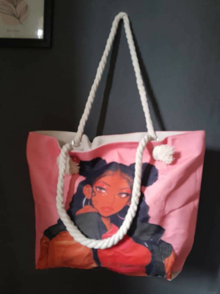 Sac cabas en toile artistique
