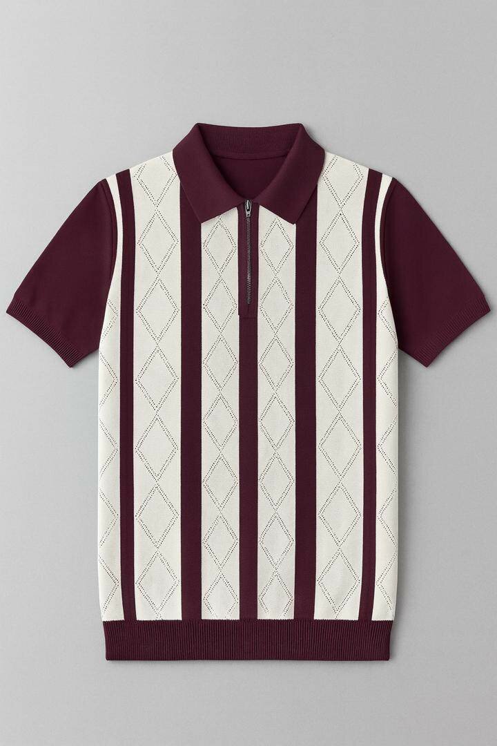 Polo rétro rayé homme élégant