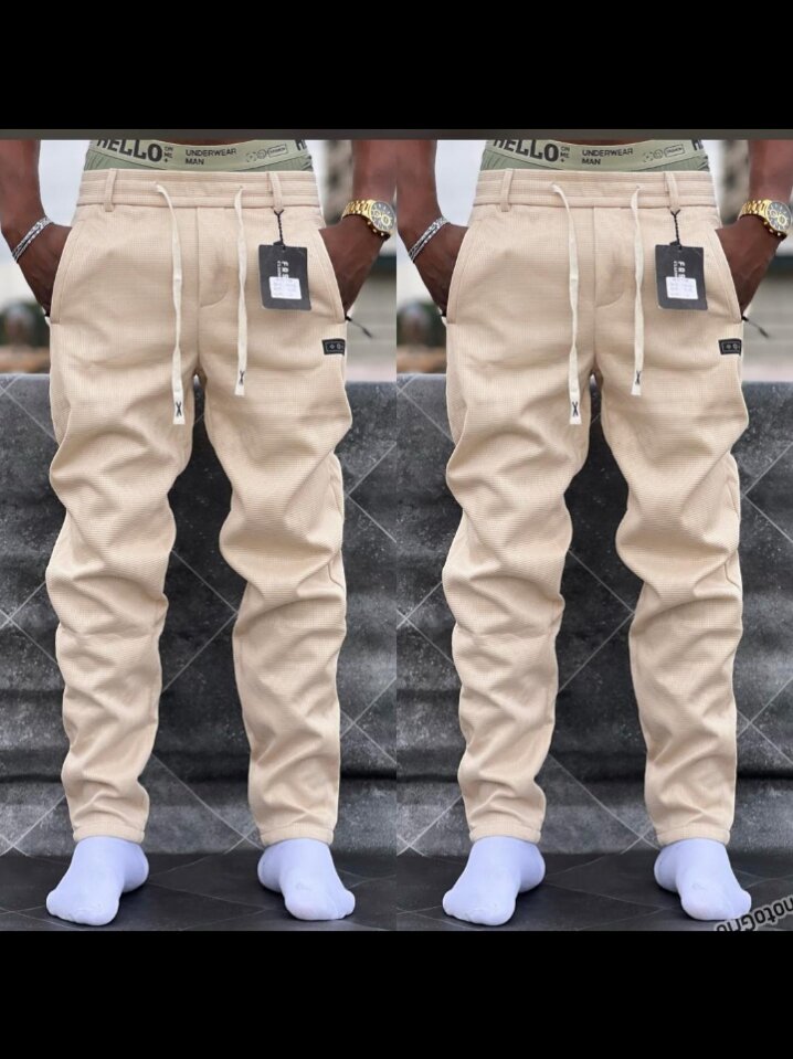 Pantalon cargo beige homme tendance