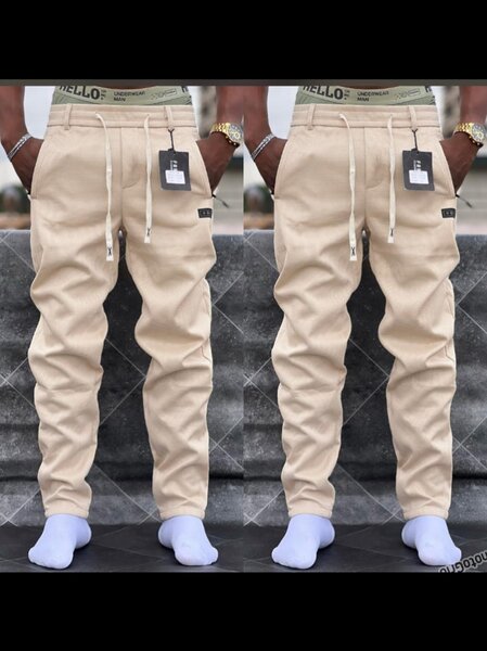Pantalon cargo beige homme tendance