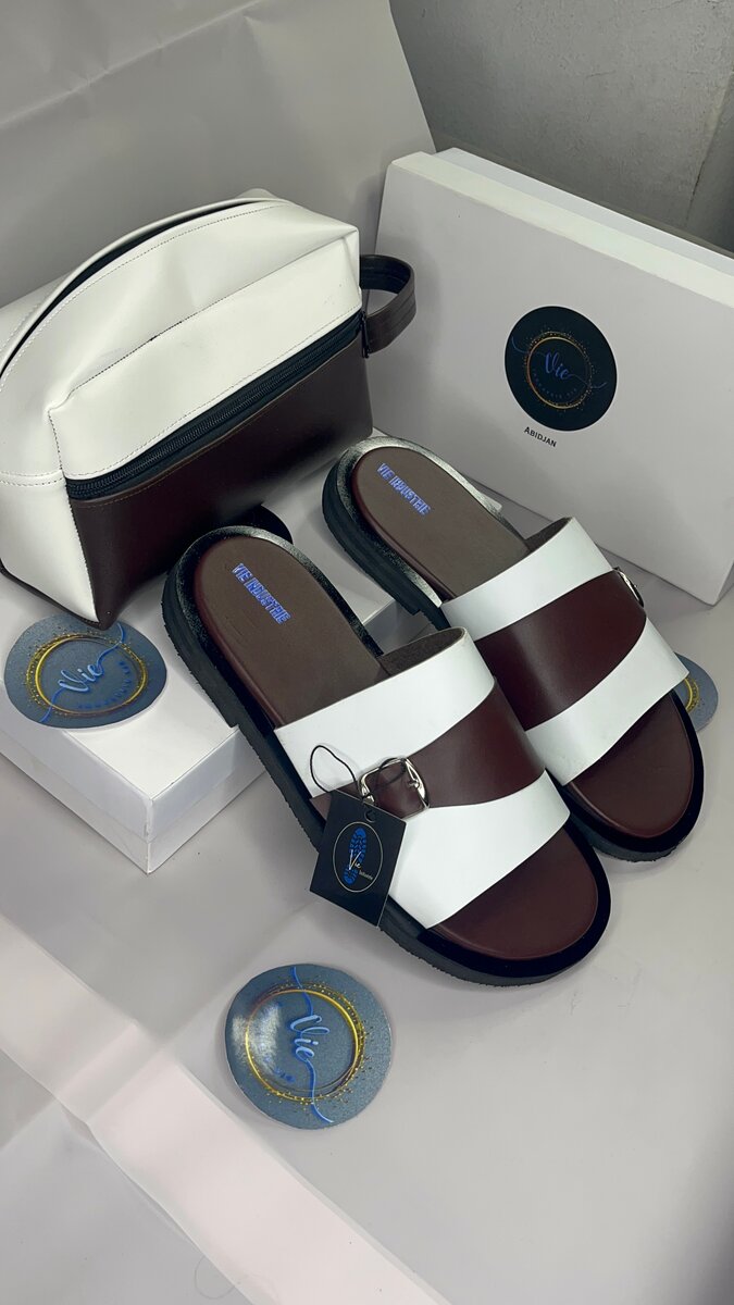 Sandales décontractées en cuir pour hommes