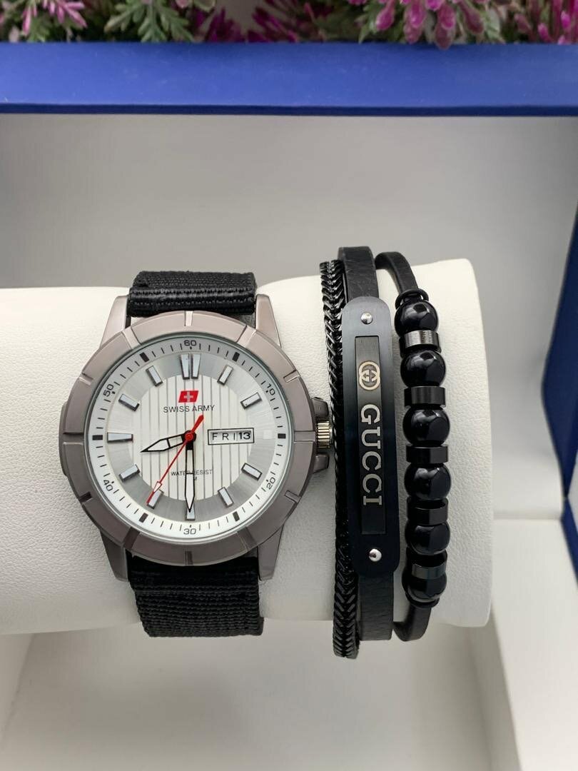 SWISS ARMY WATCH AND BRACELETS