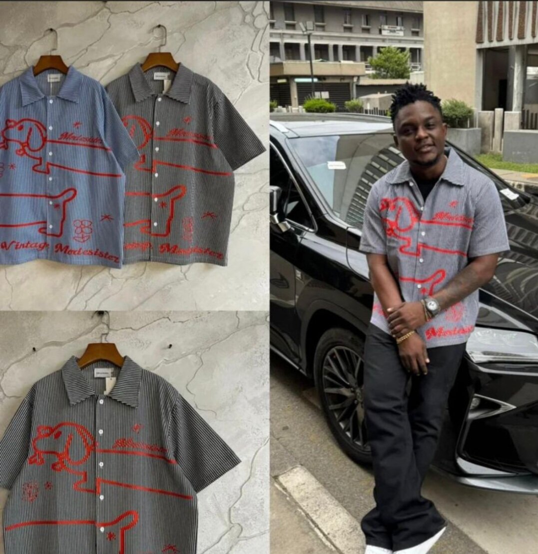 Chemise en lin imprimée