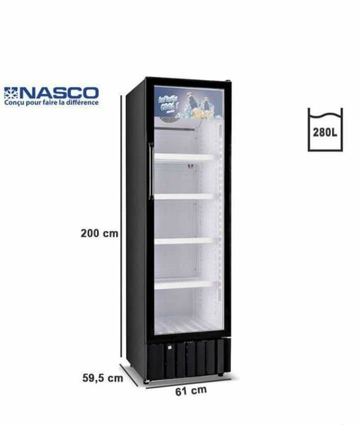 Réfrigérateur vitrine Nasco 280L