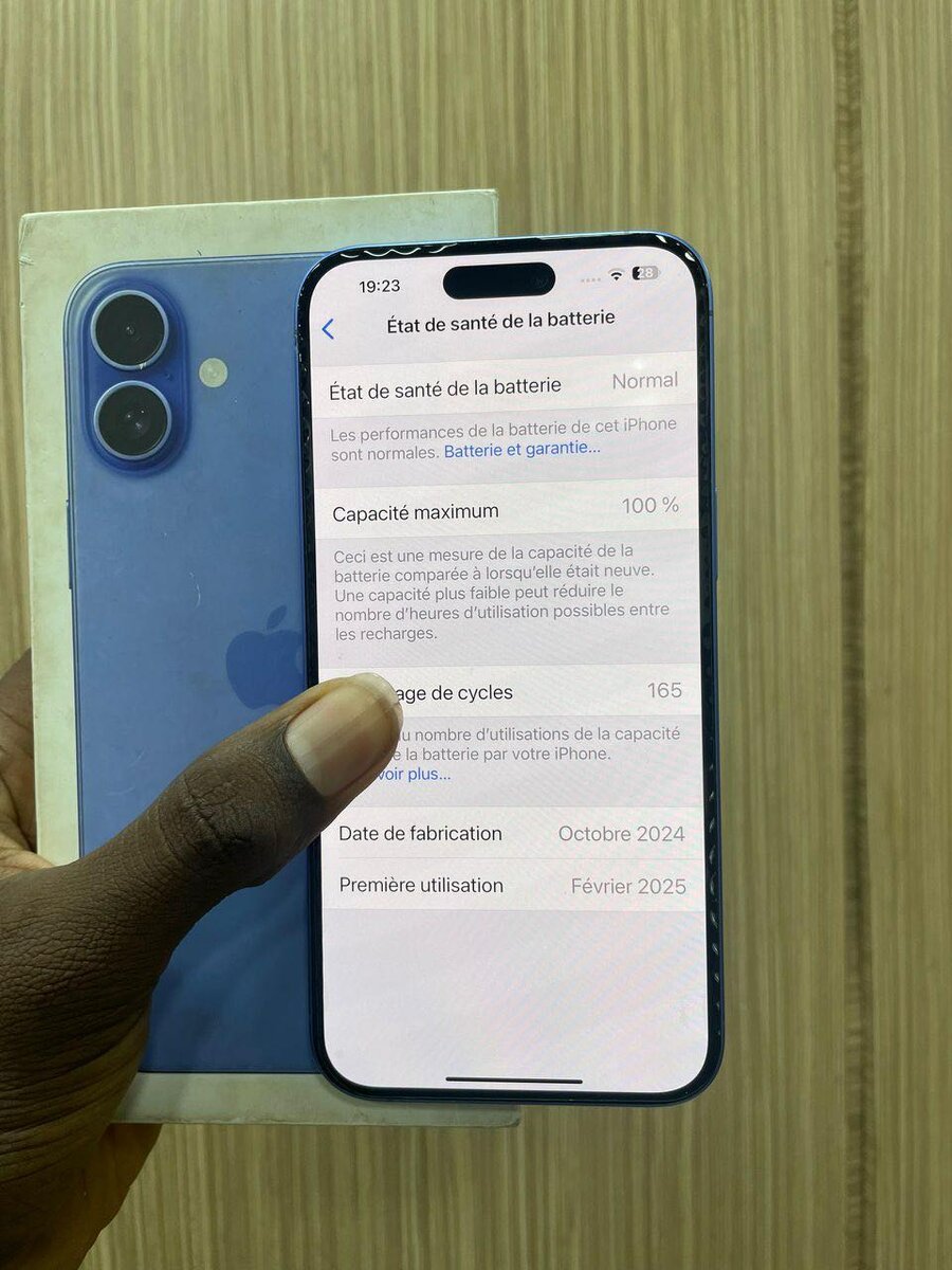 iPhone 16plus 128g avec carton