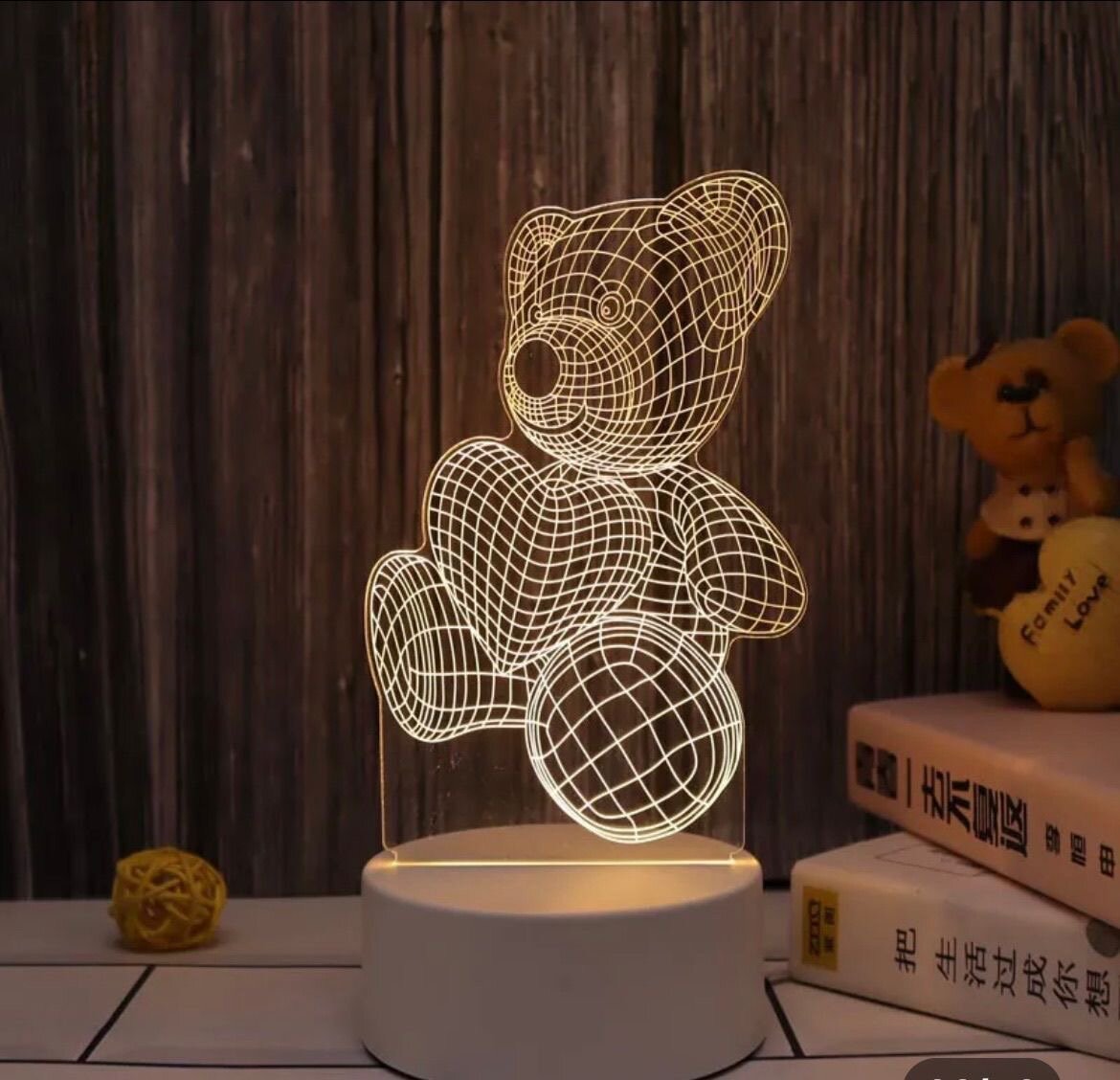 Veilleuse LED 3D Ours