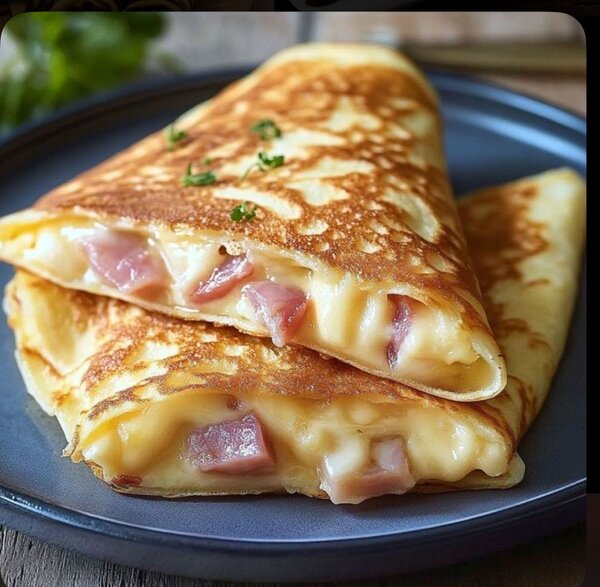 1 Crêpes au jambon et fromage