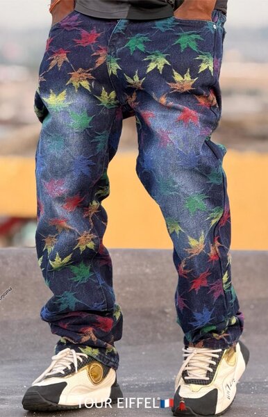 Jean homme graffiti coloré