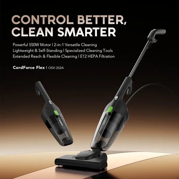 Aspirateur 2-en-1 puissant 550W