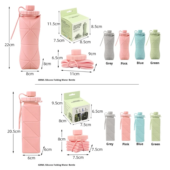 Gourde silicone pliable