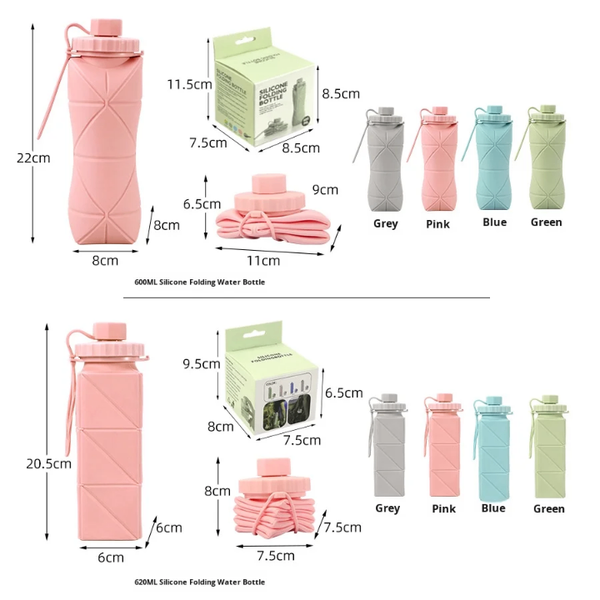 Gourde silicone pliable