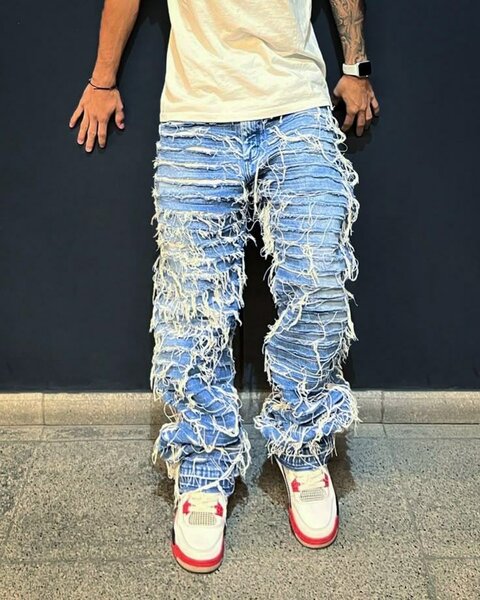 Jean déchiré tendance homme