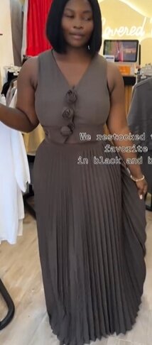 Charming women's dress color brown Size : 8/10/12/14