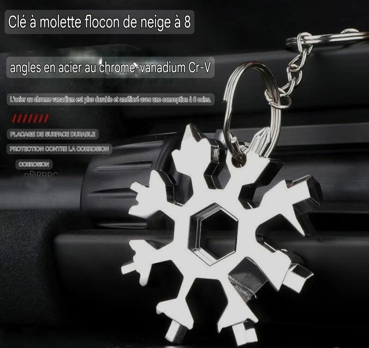 clé multifonction flocon neige