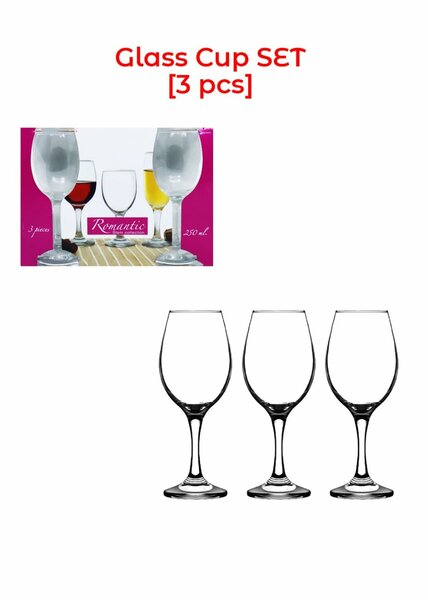 3 piece Wine Glasses