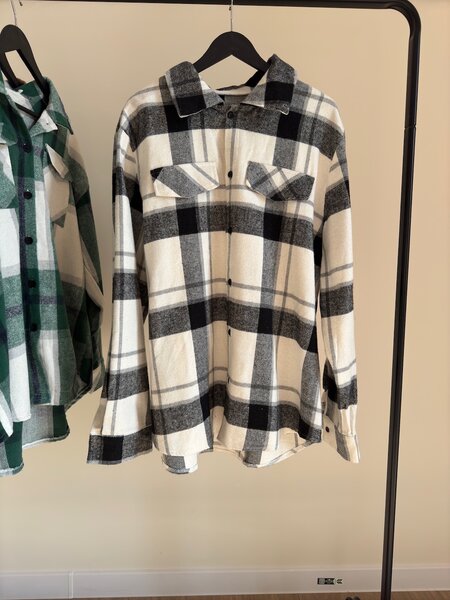 Теплая рубашка в клетку