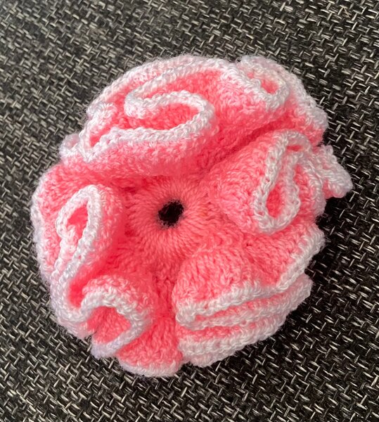 Chouchou tricotée rose