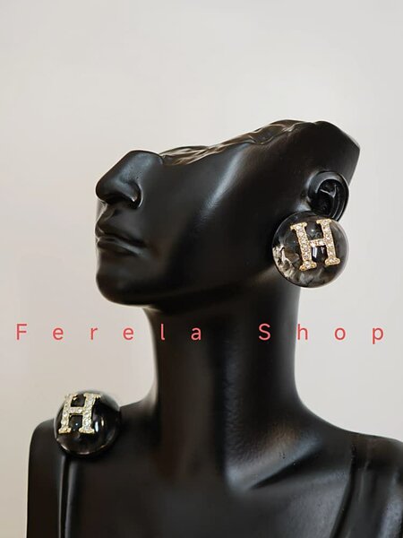 Boucles d'Oreilles Initiales H élégantes