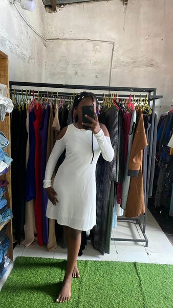 Elegant and comfortable women's dress white