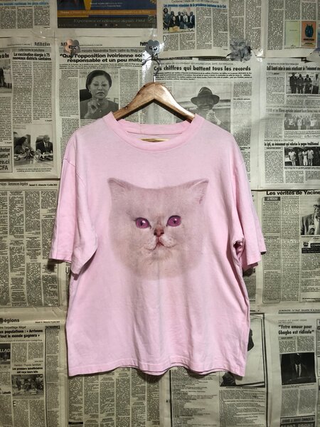 T-shirt rose chat mignon