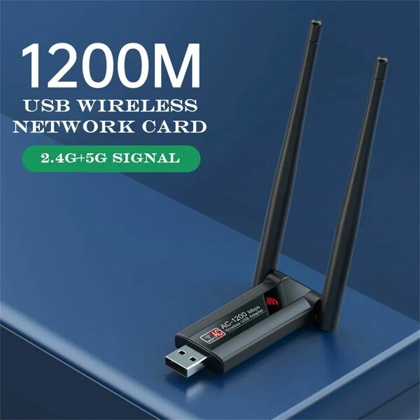1200mps Dual-Band USB Wifi Adapter, Network Card 4 Computer