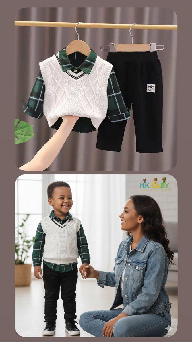 Ensemble Garçon Élégant 3 Pièces