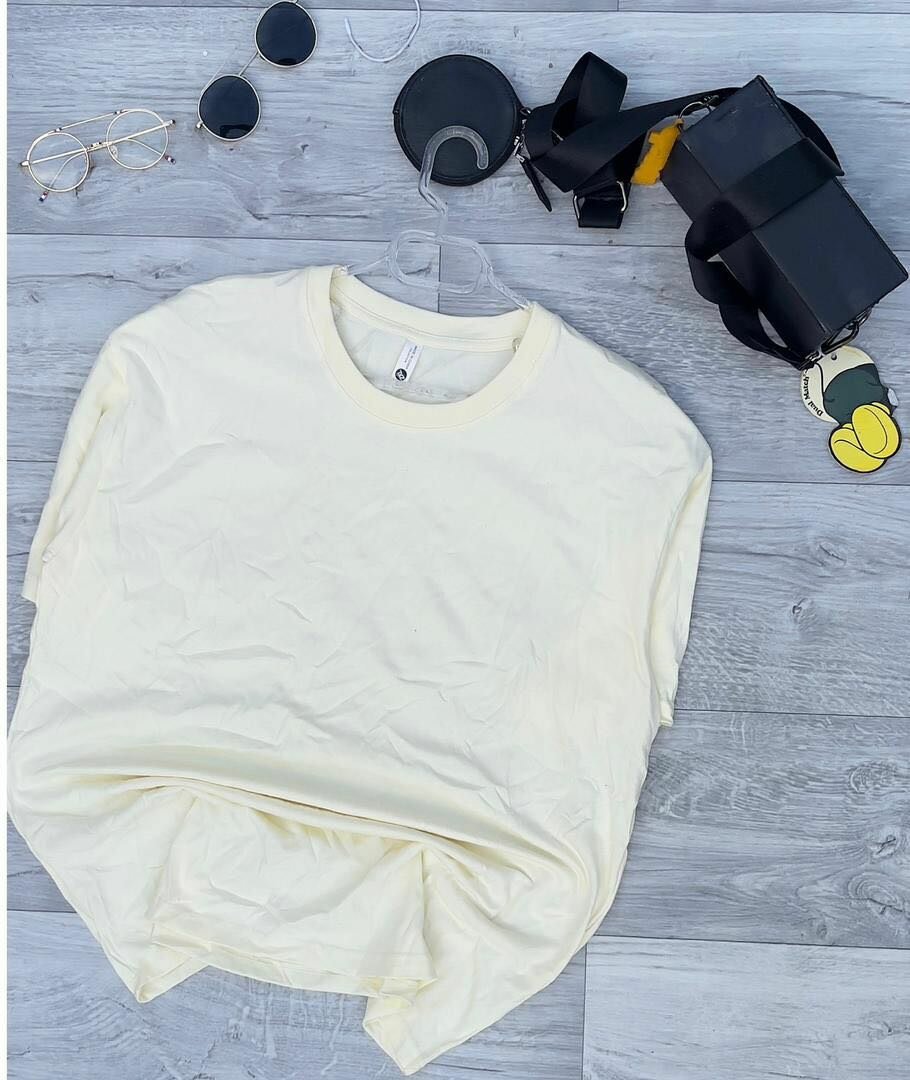 T-shirt de coton couleur unique