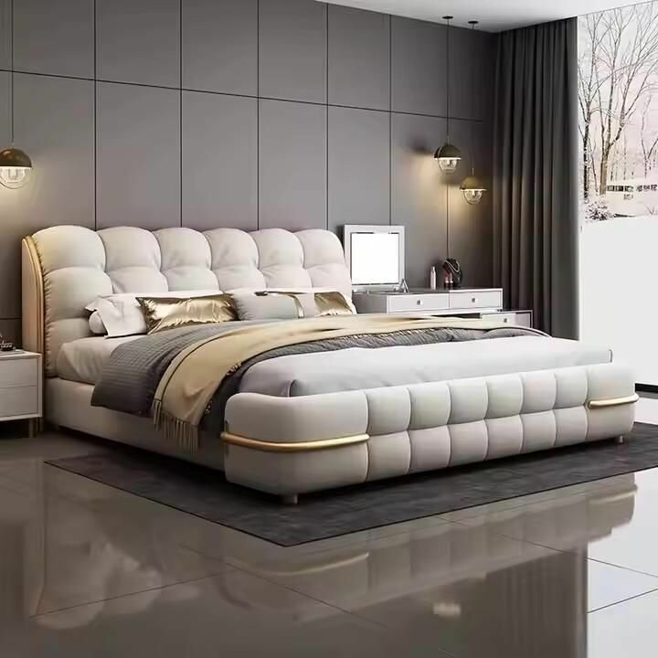 Lit Design Capitonné Luxe