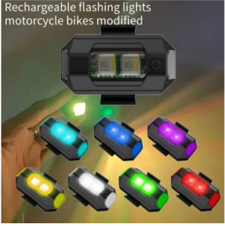 Universal Aircraft Strobe Light Flashers For Bike Rechargeable 7 color 1 Pcs