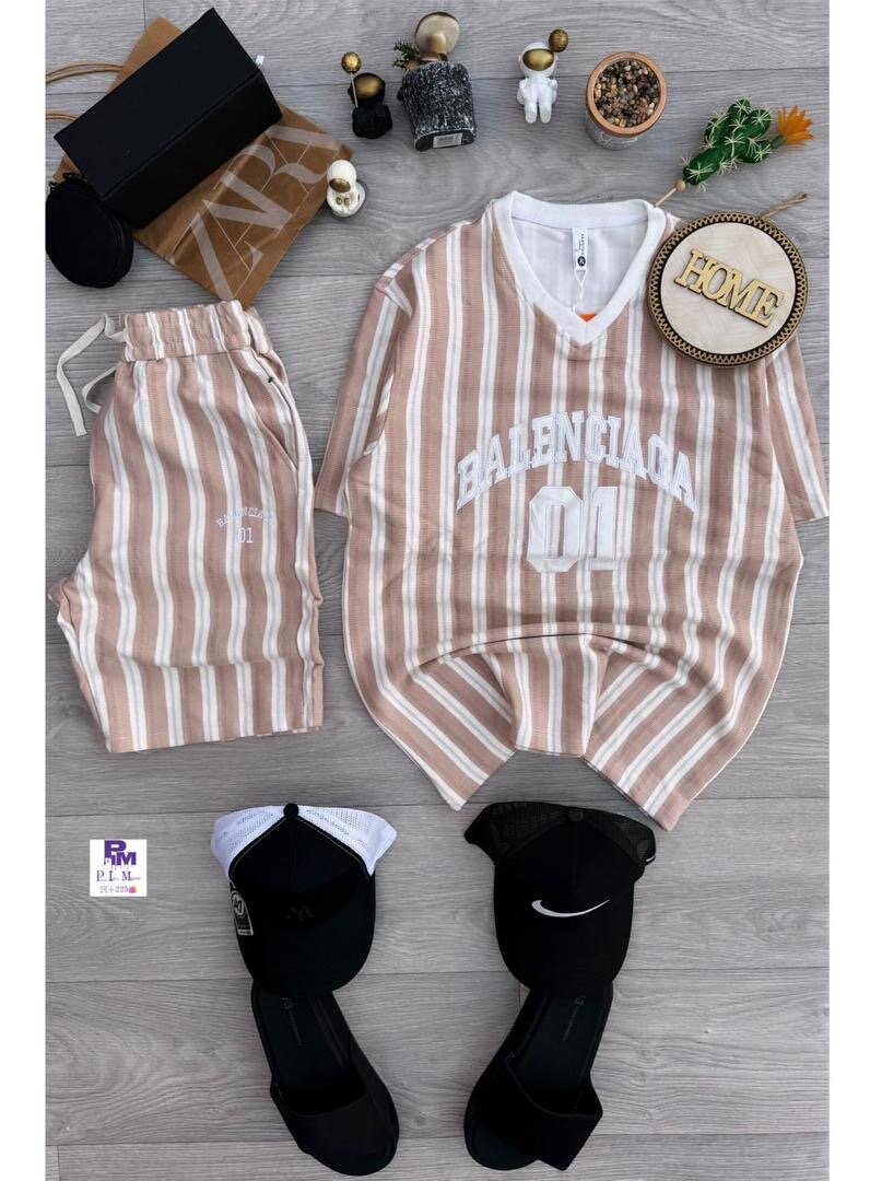 Ensemble décontracté rayé