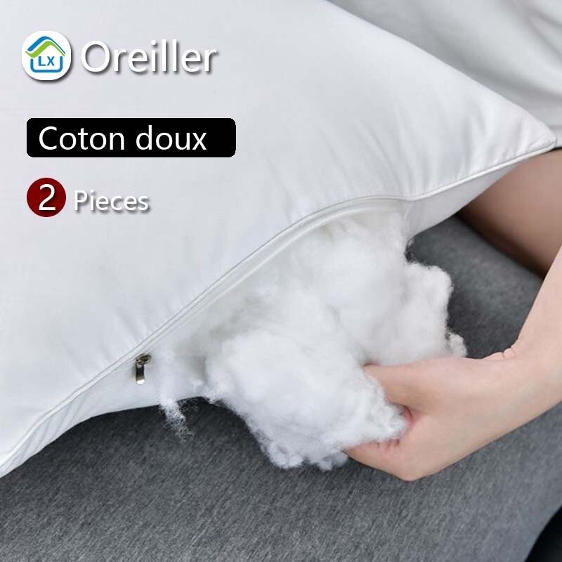 2 pièces d'oreillers en coton
