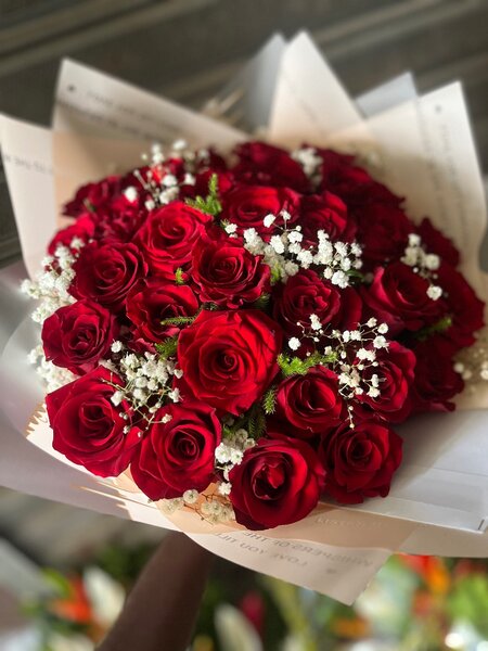 Bouquet de roses rouges