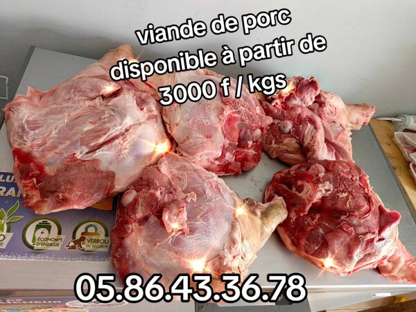 Viande de porc fraîche