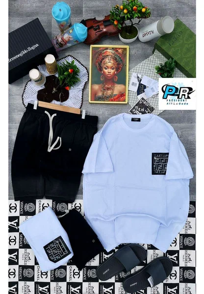 Ensemble décontracté homme noir et blanc