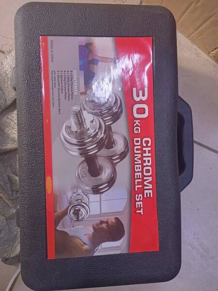 Set d'haltères chromés 30 kg
