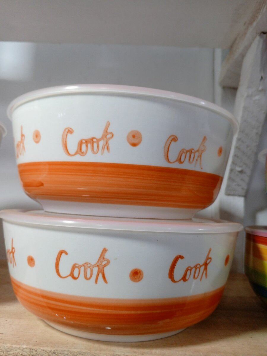 2 pieces ceramic bowl with lid