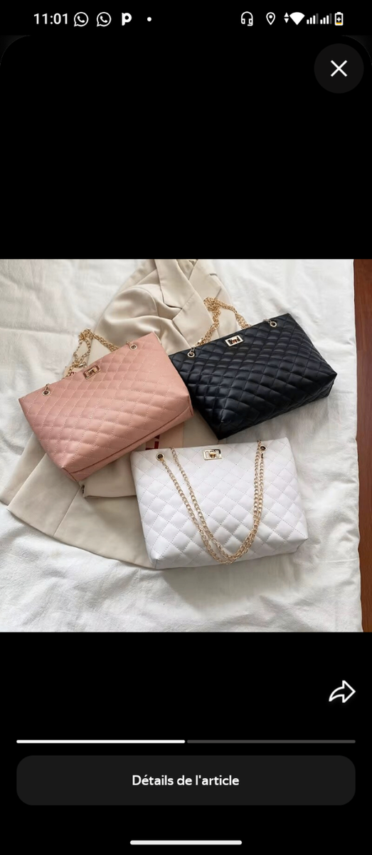 Sac à main matelassé chic